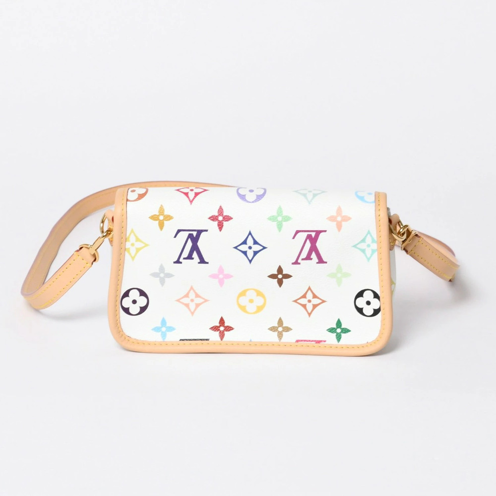 LOUIS VUITTON Monogram Multicolor Blanc White Diane Shoulder Bag TM